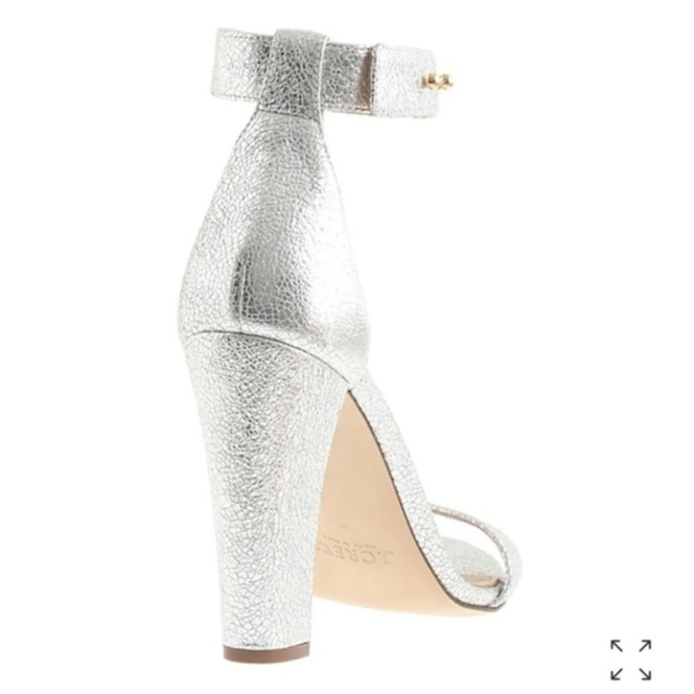 J. Crew Silver Heels